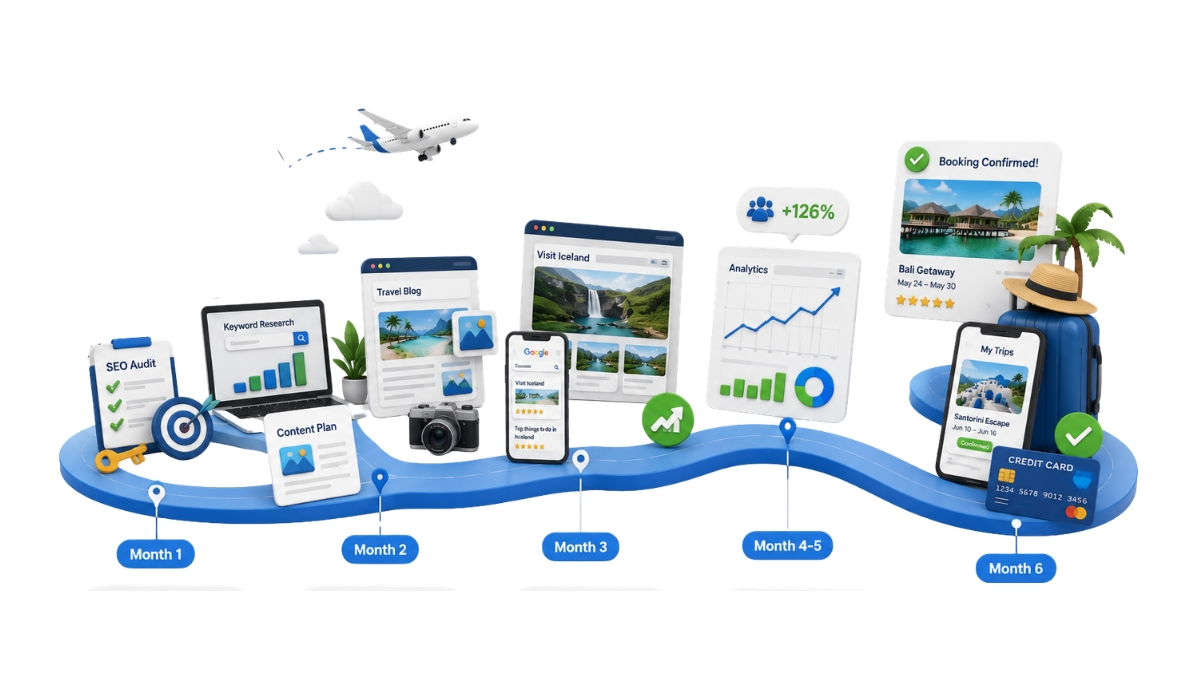 How long does travel SEO take to show results